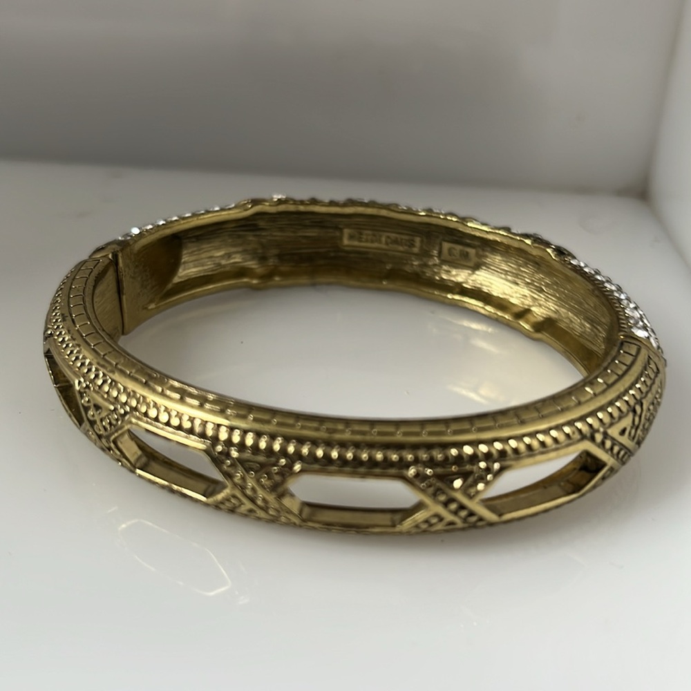 Heidi Daus hinged bangle bracelet Gold Tone - Picture 5 of 5